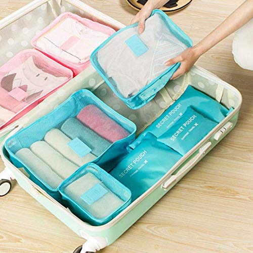 Polyester Travel Organizer Bag with Pouches