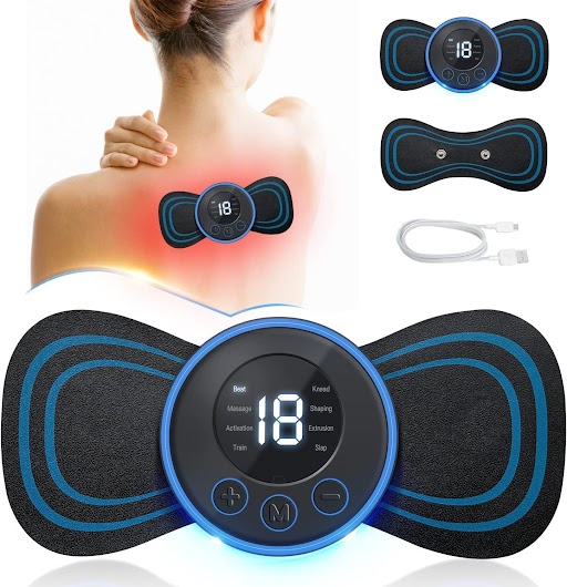 2pcs Mini Ems Portable Electric Neck Massager, Cervical Massage For Pain  Relief, Mini Massage Device